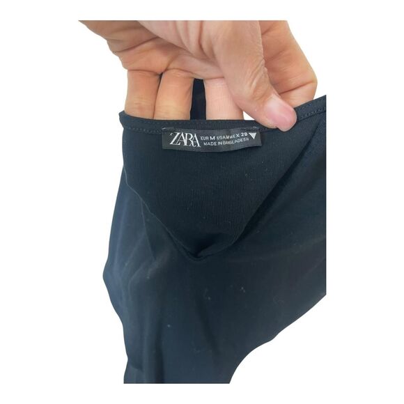 Zara V-Neck Plunge Spaghetti Strap Bodysuit Medium - Picture 4 of 5